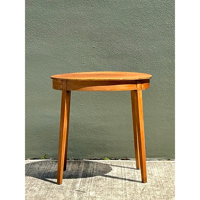 Camel Vintage Hand Made Shaker Side Table For Sale - Image 8 of 12
