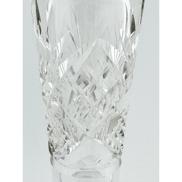 Traditional Vintage Crystal Taper Candlestick Holder For Sale - Image 3 of 4