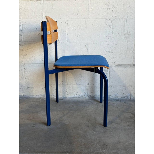 Niels Larsen Stacking Chairs Set of 8 Danish Mid-Century Modern Vintage For Sale - Image 13 of 13