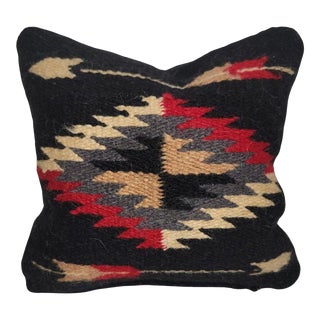 Navajo Indian Weaving Pillow W/ Suede Backing For Sale