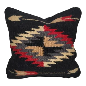 Navajo Indian Weaving Pillow W/ Suede Backing
