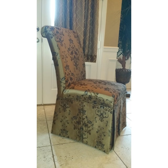Skirted Parsons Chairs - Set of 6 | Chairish