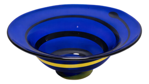 Blue Art Glass Bowl, 1960s