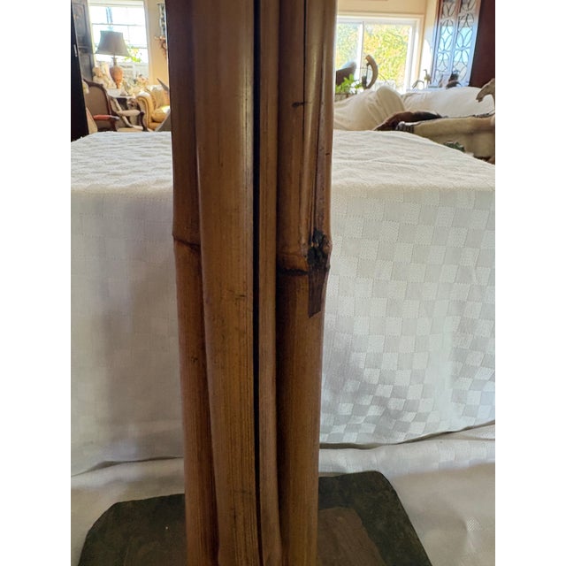 1950s 1950s Mid-Century Modern Bamboo and Slate Lamp For Sale - Image 5 of 18