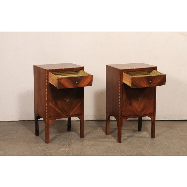 Italian 19th Century Italian Veneered & Inlaid Wood Side Chests - A Pair For Sale - Image 3 of 12
