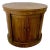Mid Century Modern Drexel Francesca Oval Drum Storage Table Cabinet Excellent Condition For Sale