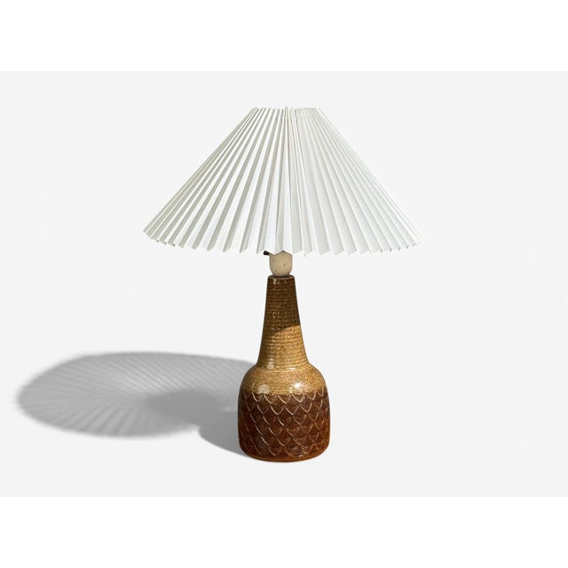 Mid-Century Modern Søholm Stentøj, Table Lamp, Brown Glazed Ceramic, Denmark, 1970s For Sale - Image 3 of 10