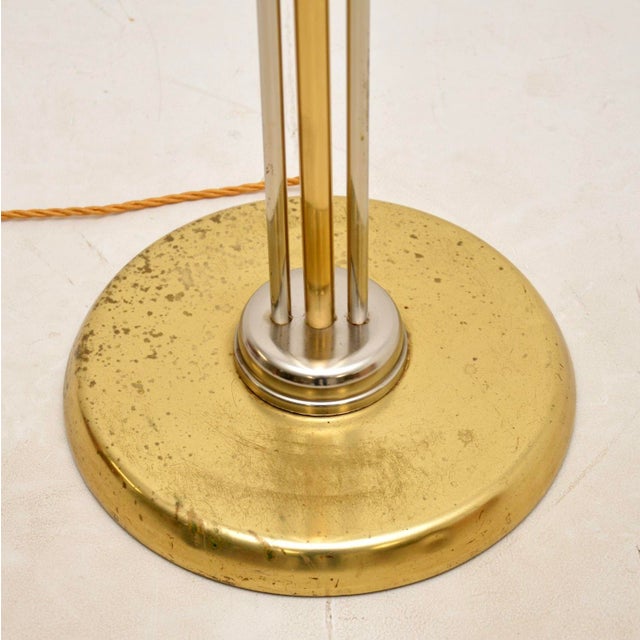 Vintage Italian Brass & Chrome Floor Lamp, 1970s For Sale - Image 6 of 7