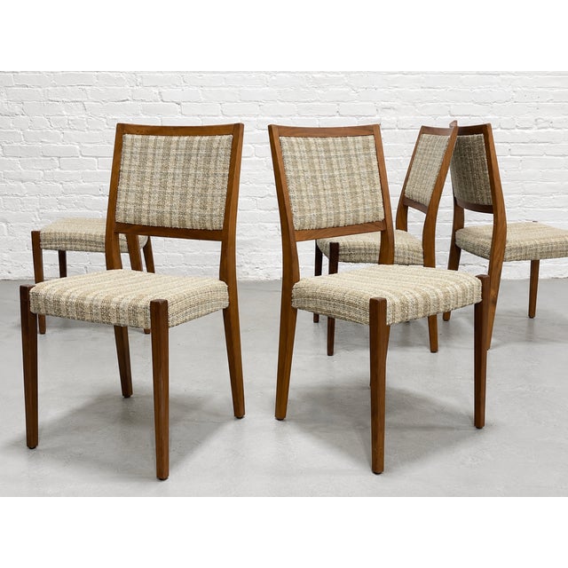 Set of Six Vintage Mid Century Modern Walnut Dining Chairs by Svegards | Scandinavian Mid Century Modern, C. 1960's For Sale - Image 12 of 14