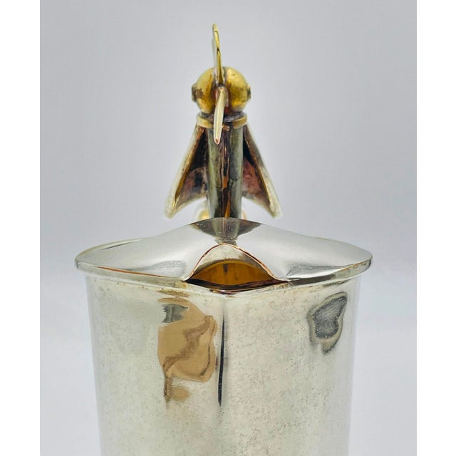 1960s Los Castillo "Bird of Paradise" Pitcher, Mexican Modern Silversmithing For Sale - Image 17 of 18
