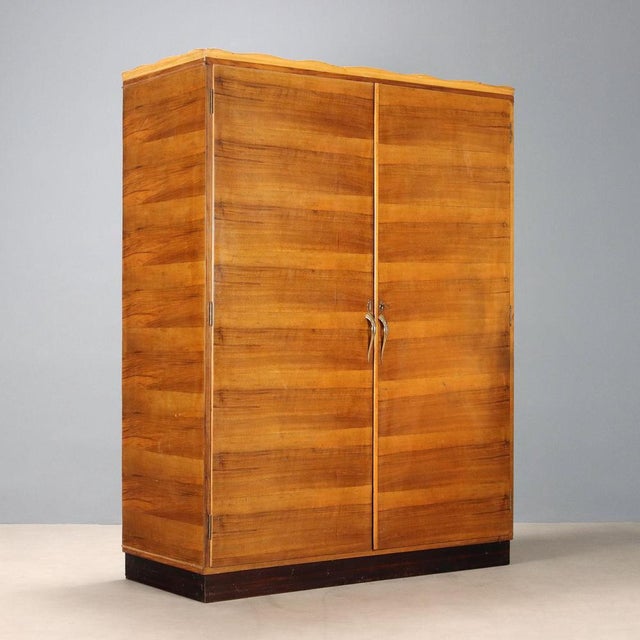 Wardrobe Cabinet in Wood, 1940s For Sale - Image 11 of 11