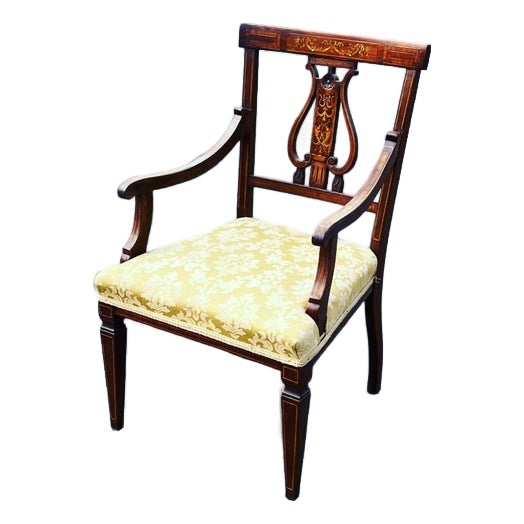 Antique Sheraton Mahogany Armchair For Sale