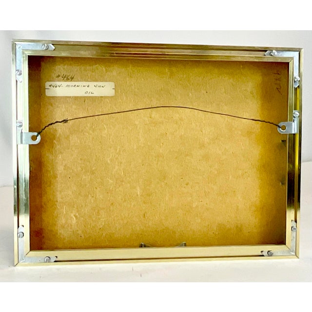 1970s Impressionist “Morning Sun” on a Victorian House Original Oil Painting, Artist Signed For Sale - Image 9 of 12