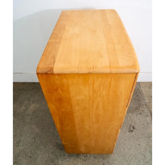 Mid-Century Modern 1960s Mid Century Modern Highboy Dresser Maple 4 Drawer Heywood Wakefield Rio Vintage For Sale - Image 3 of 12