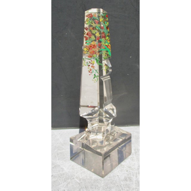 Victorian Victorian Crystal Obelisk Optical Trick. Topiary For Sale - Image 3 of 7