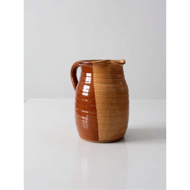 Contemporary Vintage Studio Pottery Pitcher For Sale - Image 3 of 13