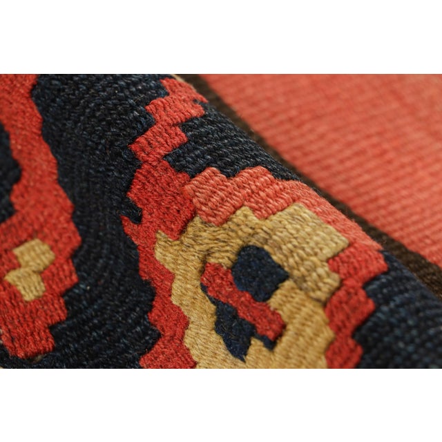 Textile Vintage Kilim With Stripes and Geometric Patterns, From Rug & Kilim For Sale - Image 7 of 7