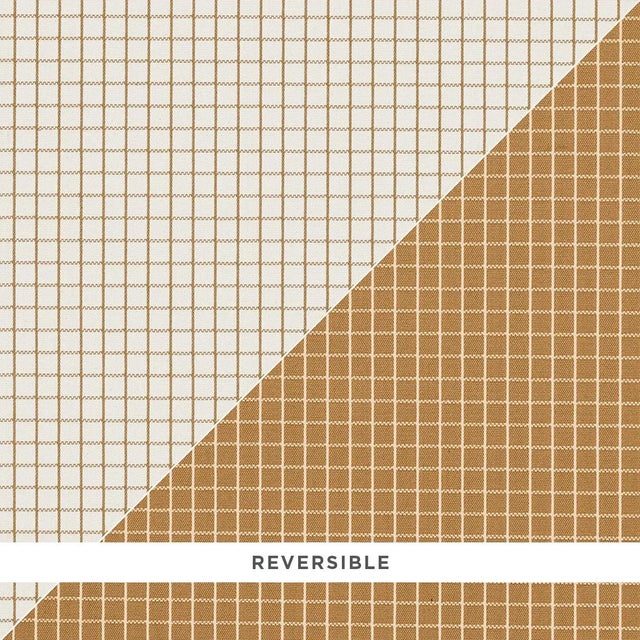 Schumacher X Mark D. Sikes Georgie Reversible Check Fabric In Neutral For Sale