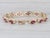 2010s 4ctw Ruby Flower Tennis Bracelet 14k Yellow Gold 7.25" 7.5mm For Sale - Image 5 of 9