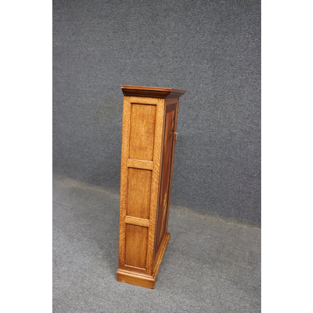 Emile Gallé Style Art Nouveau Oak Hanging Pantry Cupboard For Sale - Image 10 of 13