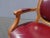 1980s Vintage French Provincial Burgundy Leather Accent Chair With Decorative Nails For Sale - Image 5 of 13
