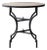 Matthew Izzo Home Moroccan Zellige Unglazed Pink Tile and Iron X Base 32" Round Bistro Table For Sale