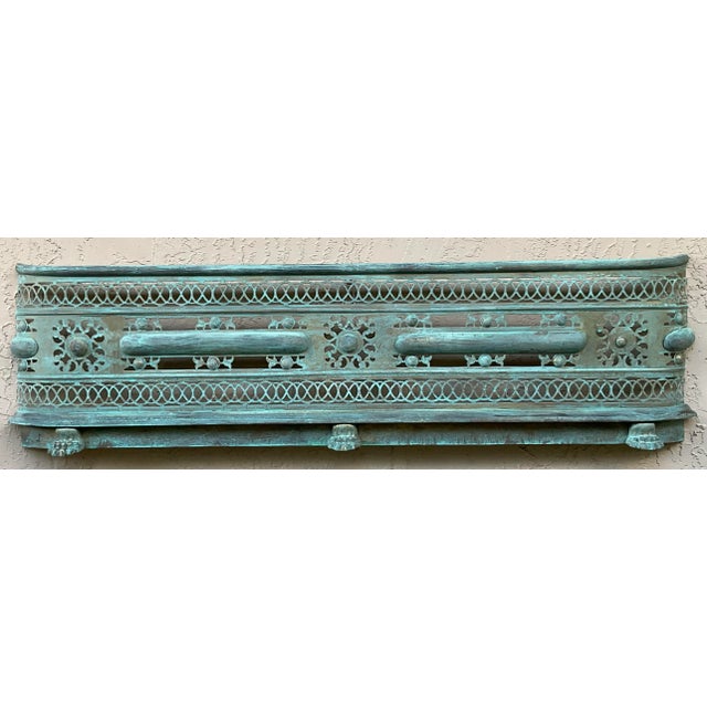 One-of-a-Kind Brass Wall Sculpture - Antique Neoclassical Fireplace Surround Art For Sale - Image 14 of 15