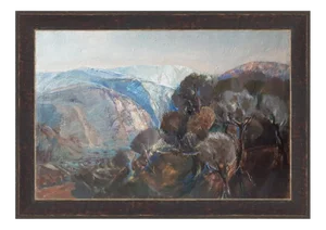 Spartaco Zianna, Paesaggio montano, 1970s, Oil on Canvas, Framed