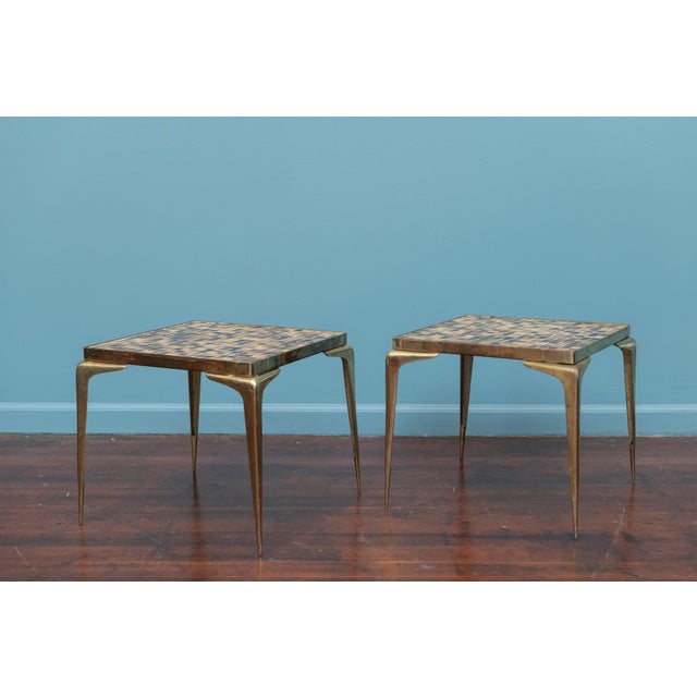 Mid-Century Modern Tile Top Tables - a Pair | Chairish