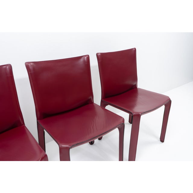 Cab 412 Chairs by Mario Bellini for Cassina, 1990s, Set of 4 For Sale - Image 12 of 14