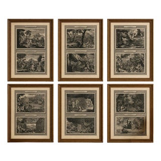 Pieter Mortier, Creation of the World to Abraham Sacrifice, 1700s, Engravings, Set of 6 For Sale