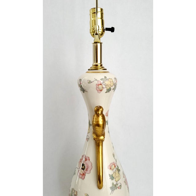 Gold Parrot Lamp Restored 1940s Art Nouveau For Sale - Image 10 of 12