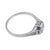 1930s Art Deco Gia Diamond Sapphire 18k White Gold Engagement Ring, Size 10.25 For Sale - Image 4 of 7