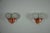Orange Metal and Opaline Glass Wall Lamps, 1960s, Set of 2 For Sale - Image 6 of 9