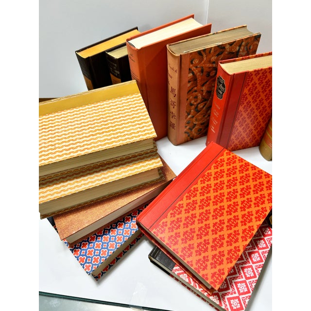 1970s Orange Decorative Books for Staging Library Props – Set of 14 Vintage Books For Sale - Image 5 of 6
