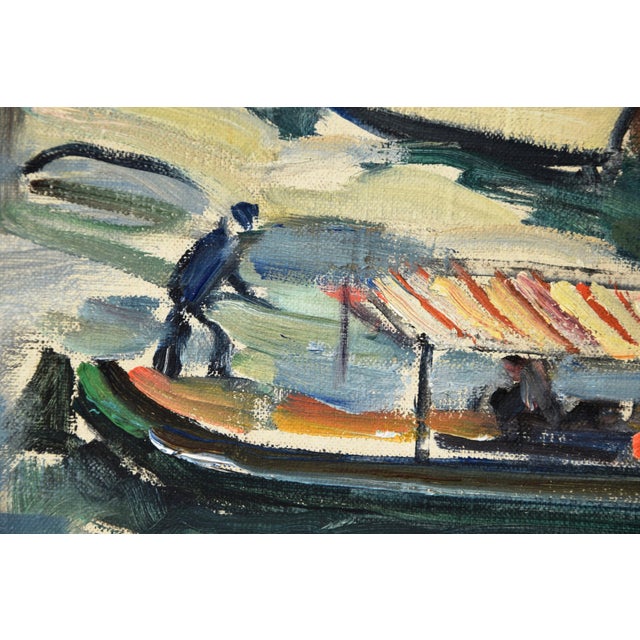 Gerta Springer, Holiday Boats in the Harbor, 1935, Oil on Canvas, Framed For Sale - Image 11 of 17