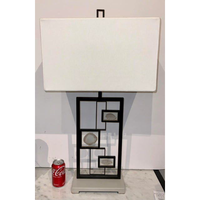 Theodore Alexander Theodore Alexander Modern Agate Polish Table Lamp For Sale - Image 4 of 6