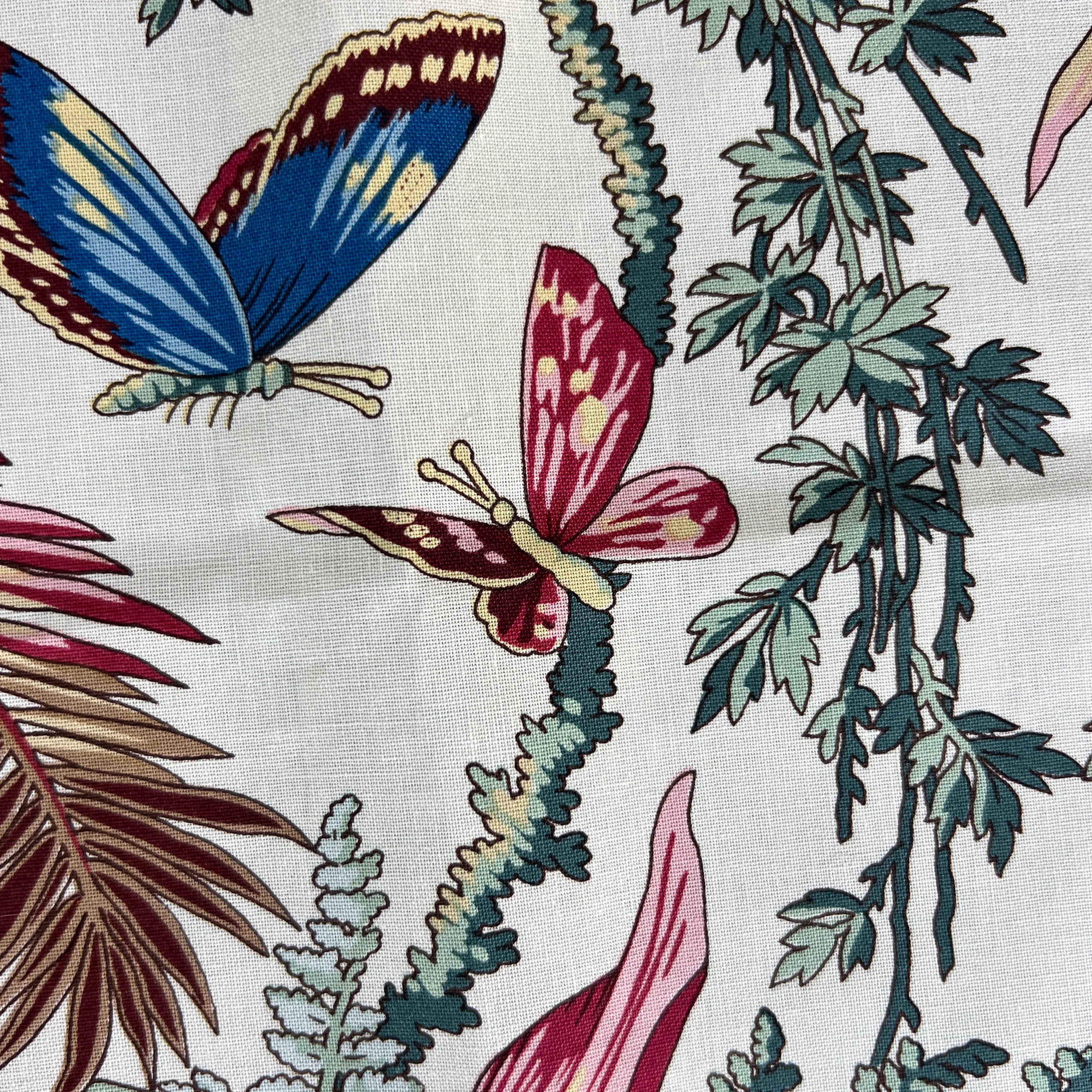 Pierre Frey Braquenie Papillons Exotiques Cotton Fabric Remnant 24