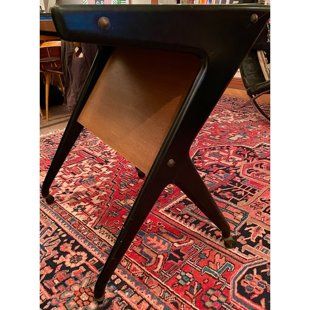 Jean Prouvé Mid 20th Century Desk, Freestanding, French Designer Attributed to Jean Prouvé For Sale - Image 4 of 12