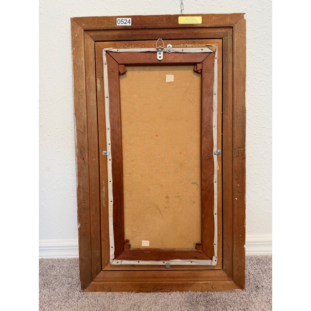 Vintage Paris Street Scene Oil Painting Panthéon Gilt Frame Impressionist For Sale - Image 9 of 9