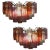 Pink Multi-Colored Murano Glass Scones Attributed to Venini, Set of 2 For Sale - Image 8 of 13