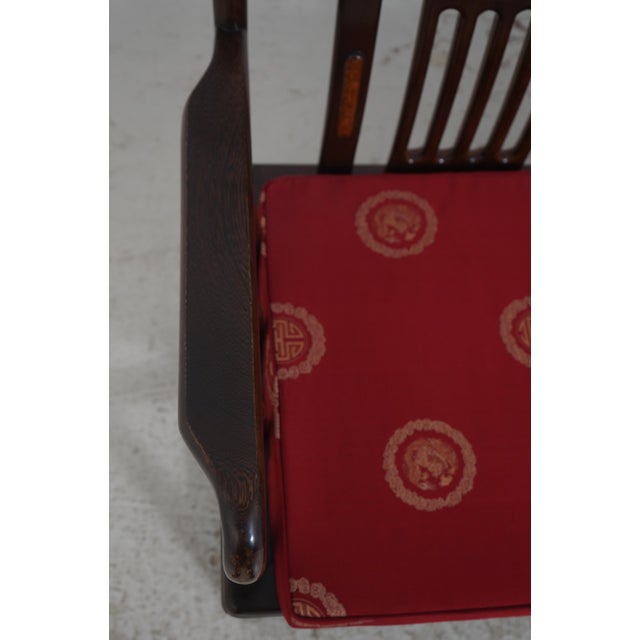 Vintage Chinese Rosewood Triple Back Settee Bench For Sale - Image 4 of 18