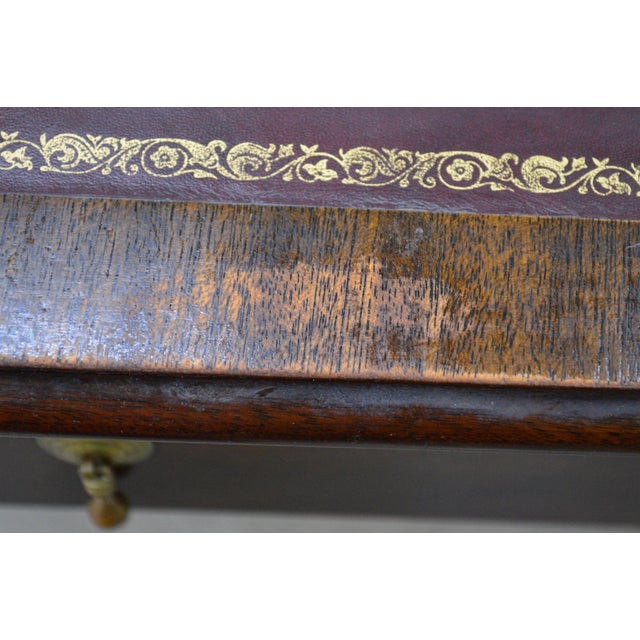 Romweber Thornhill House Collection Carleton Varney Norris Wakefield Mahogany Leather Writing Desk For Sale - Image 16 of 17
