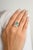 Aristocrat Creative Design Emerald & Diamond Ring in 18k White Gold Size 6.5 For Sale - Image 4 of 12