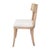 Worlds Away Matthew Izzo Home Britta Cerused Oak Side Dining Chair With Cane Back and Upholstered Performance White Linen Seat For Sale - Image 4 of 7