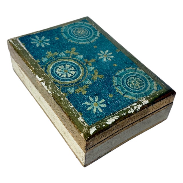 Traditional Vintage Italian Florentine Handcrafted Box For Sale - Image 3 of 6