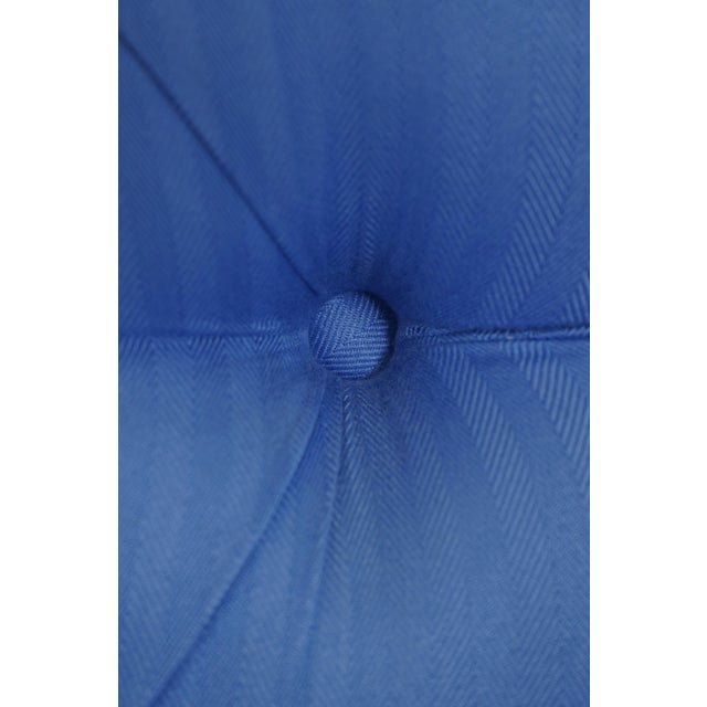 Textile Kindel Blue Upholstered Boudoir Chair For Sale - Image 7 of 18