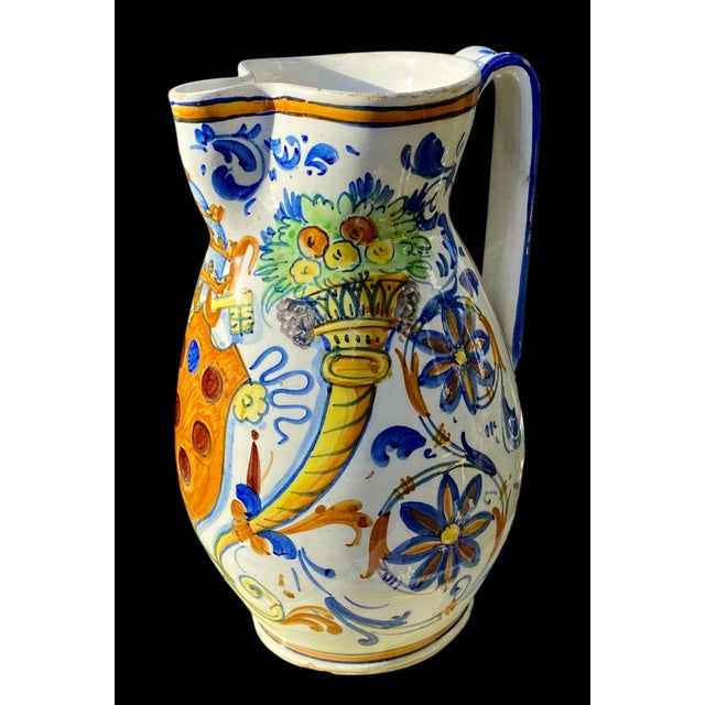 Flavia Montelupo An Antique Italian Glazed Pottery Jug From the Montelupo Fiorentino Factory For Sale - Image 4 of 18