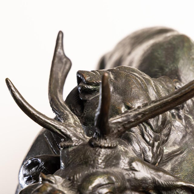 Antoine-Louis Barye, Panther & Stag Hunting Scene, 1800, Bronze For Sale - Image 12 of 18