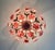 Italian 1980s Italian Pink Murano Style Glass Floral Chandelier – Hand-Painted Porcelain & Brass Ceiling Light For Sale - Image 3 of 18